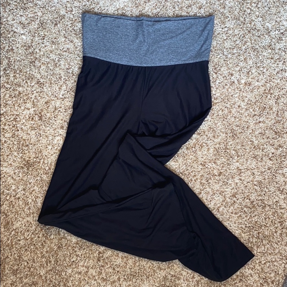 Women’s Gray and Black Soft Yoga Pants